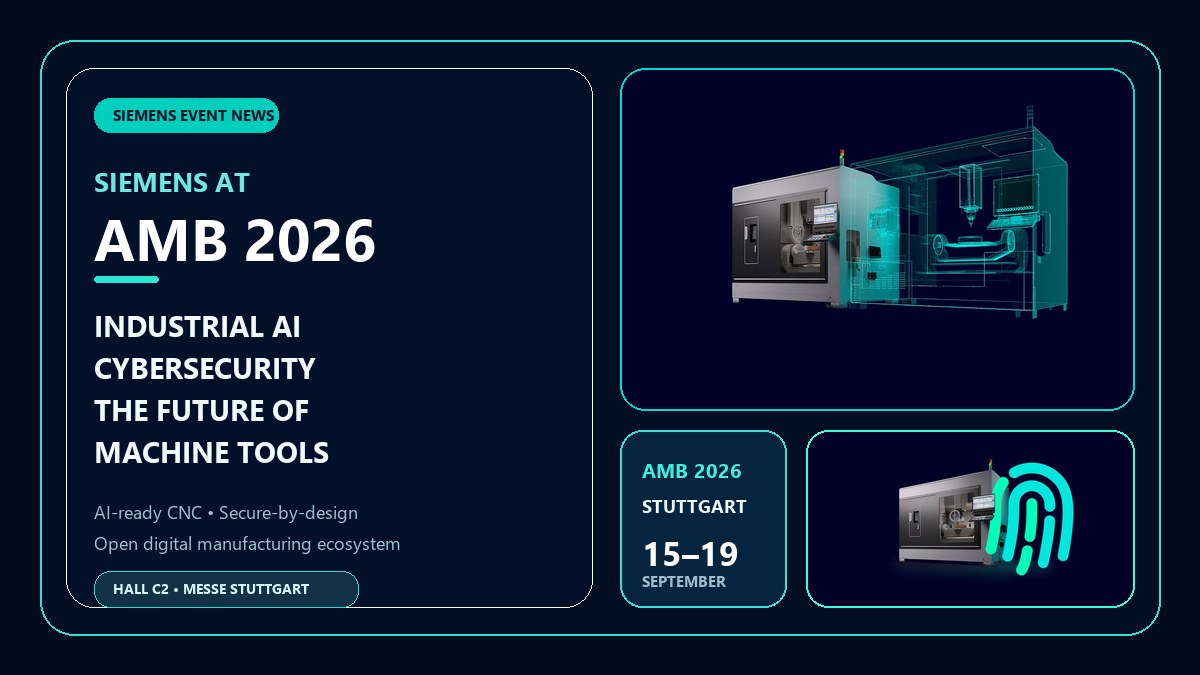 Siemens at AMB 2026: Industrial AI, Cybersecurity and the Future of Machine Tools